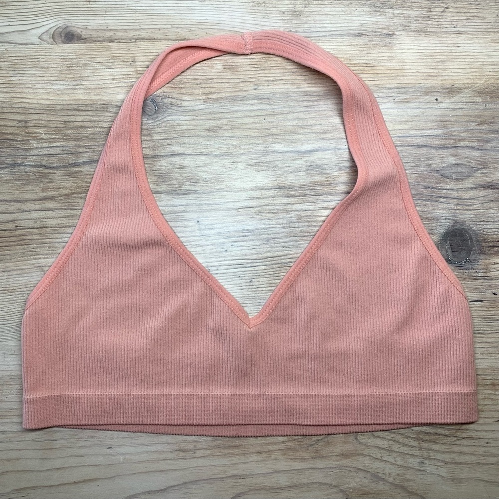 NWOT Ribbed Halter Bralette